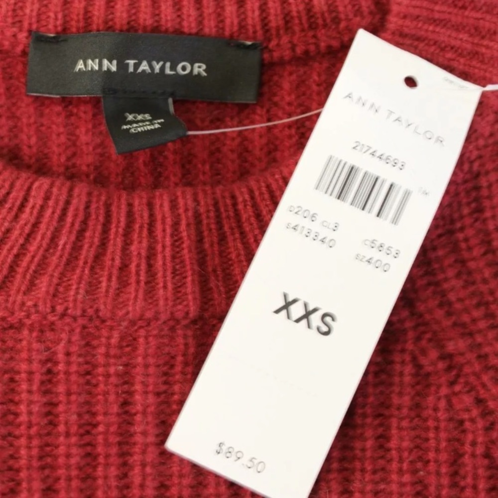 NWT Ann Taylor Rust Red Crewneck Sweater - Picture 4 of 7